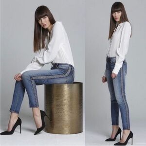 𝅺Driftwood Jackie high‎ rise embroidered jeans Sz 29